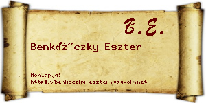 Benkóczky Eszter névjegykártya